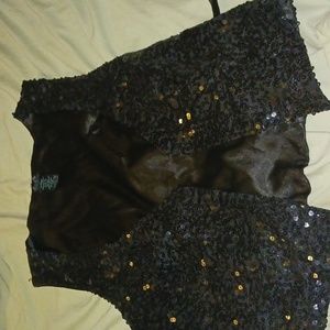 Black Sequin Vest